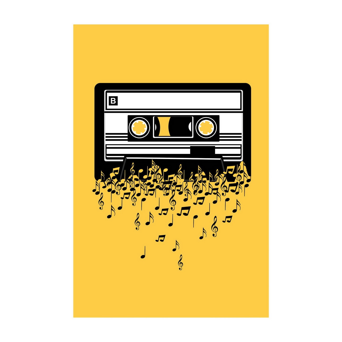 Poster -50x70 cm -Caseta audio