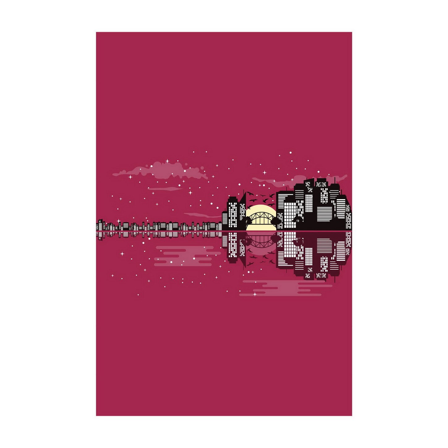 Poster -50x70 cm -Orasul chitara