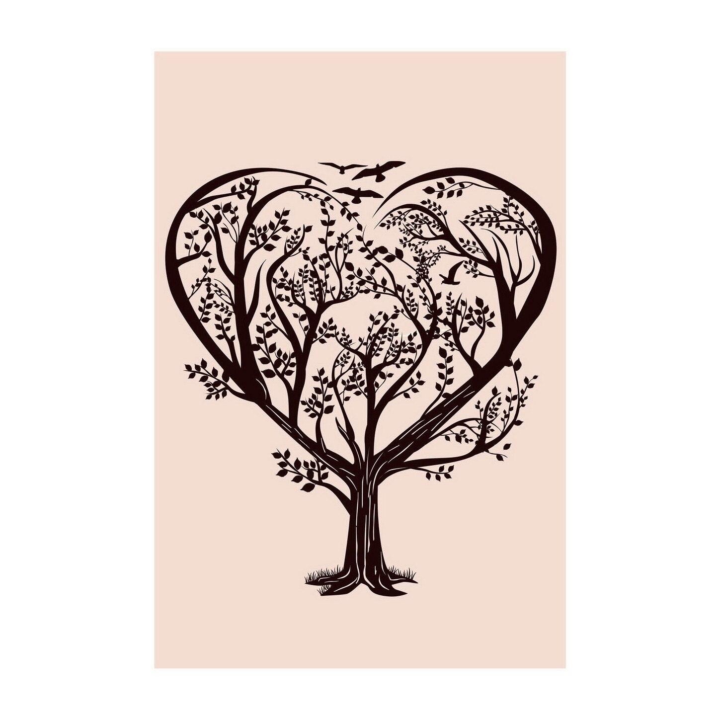 Poster -50x70 cm -Copacul inima