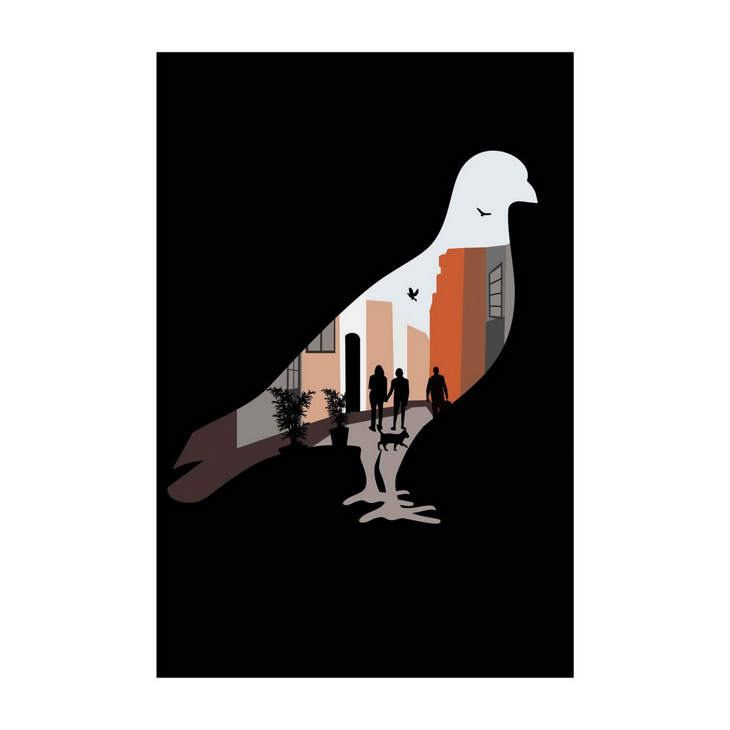 Poster -50x70 cm -Porumbelul