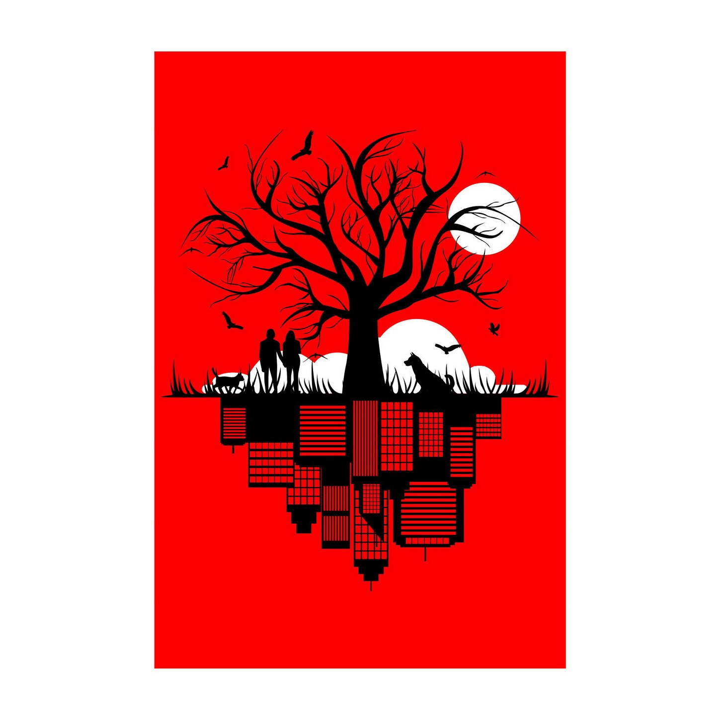 Poster -50x70 cm -Copacul oras