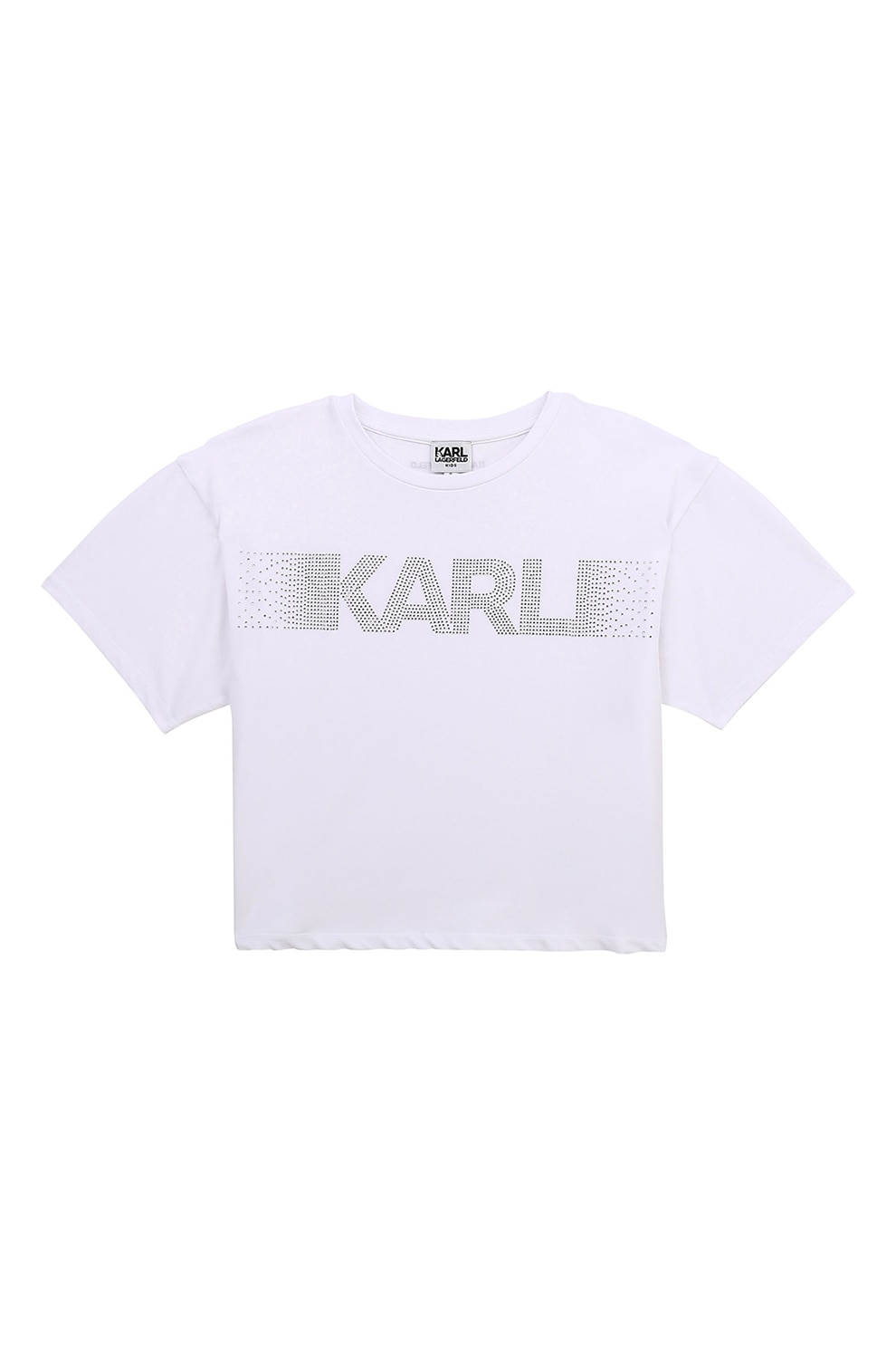 Karl Lagerfeld, Tricou din amestec de modal cu aplicatie logo, Alb