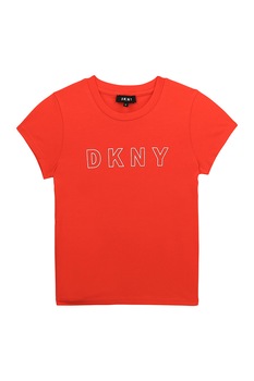 DKNY, Tricou cu imprimeu logo, Rosu vermilion DKNY, Tricou cu imprimeu logo, Rosu vermilion