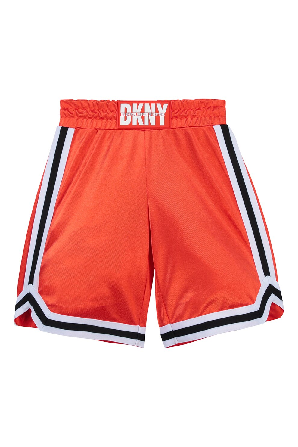 DKNY, Pantaloni scurti cu imprimeu logo pe partea din spate, Rosu vermilion, 126 CM