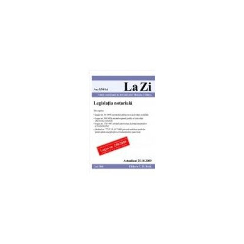 Legislatia Notariala(actualizat 25.10.2009), Manuela Tabaras