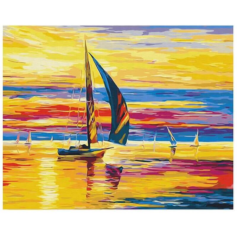 Pictura pe numere Sunrise afloat Atelier