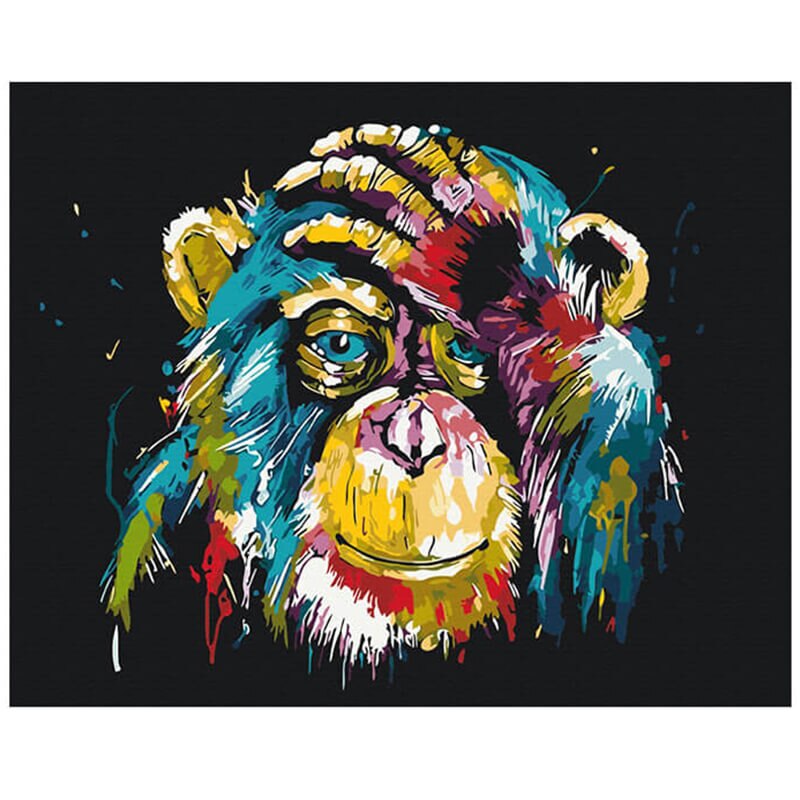 Pictura pe numere Colorful Chimpanzee Atelier