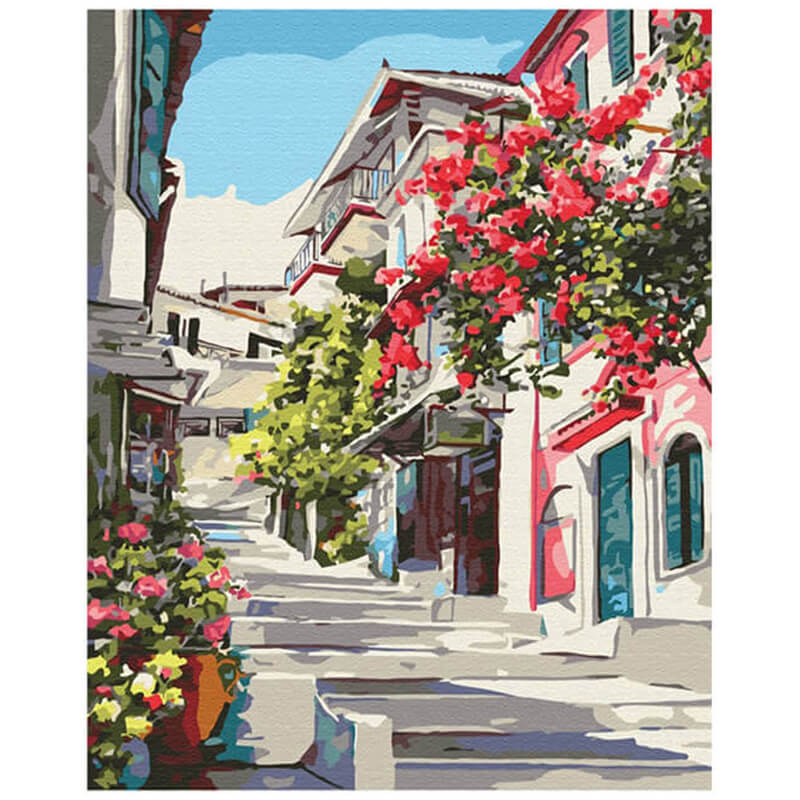 Pictura pe numere Greek village Atelier