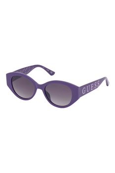 Guess, Ochelari de soare cat-eye cu logo, Purpuriu, 47-17-130 Standard Guess, Ochelari de soare cat-eye cu logo, Purpuriu, 47-17-130 Standard