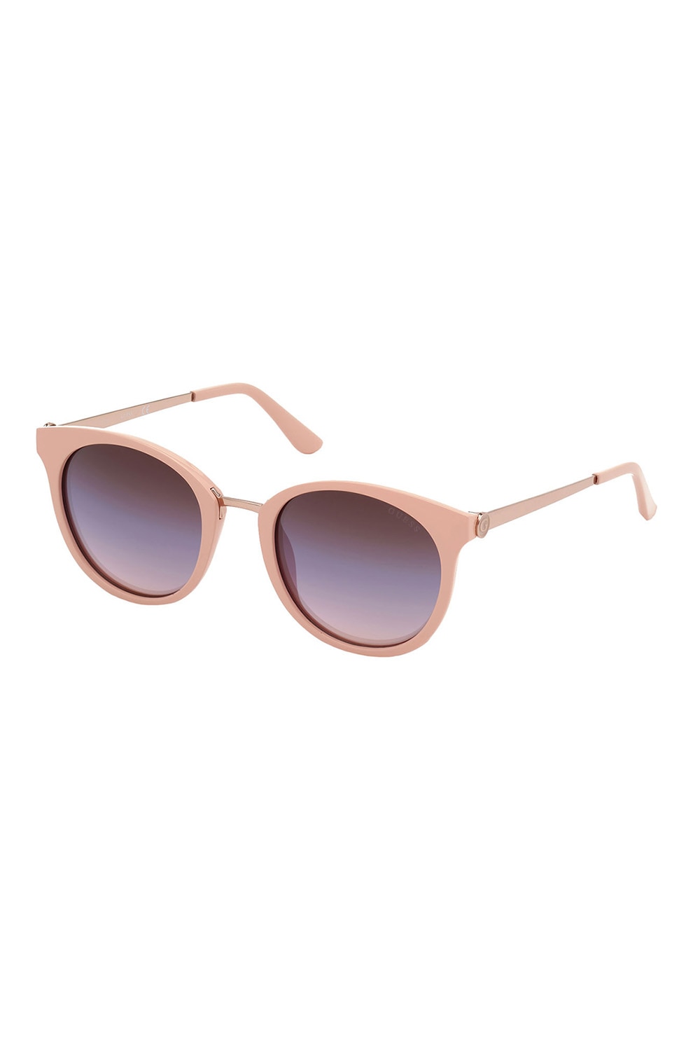 Guess, Ochelari de soare rotunzi cu detalii logo, Piersica, 52-20-140 Standard