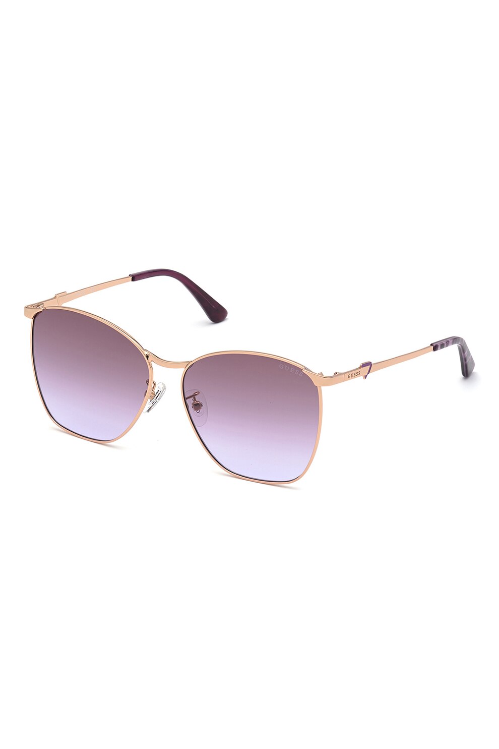 Guess, Ochelari de soare ovali cu lentile in degrade, Auriu/Negru, 60-20-140 Standard