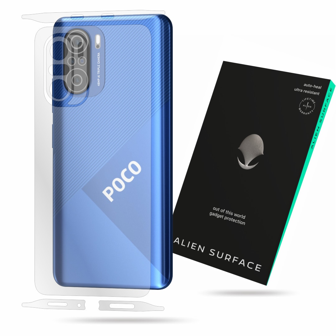 Folie Alien Surface, compatibila cu Xiaomi Poco F3, protectie spate, laterale