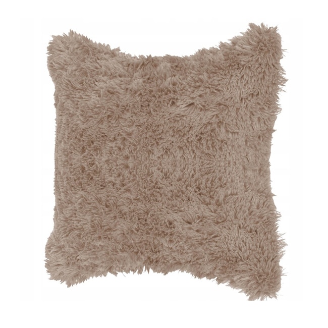 Fata de Perna Decorativa pufoasa Springos, dimensiune 40x40, culoare maro