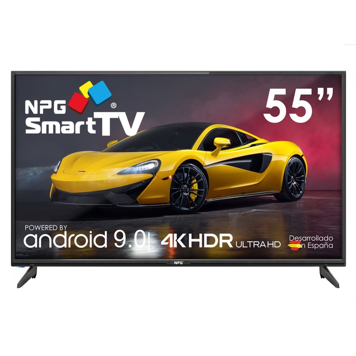 Televizor, NPG, S530L55U, Smart, LED, 55″/139 cm, UHD, Android 9.0, Wi-Fi, Negru