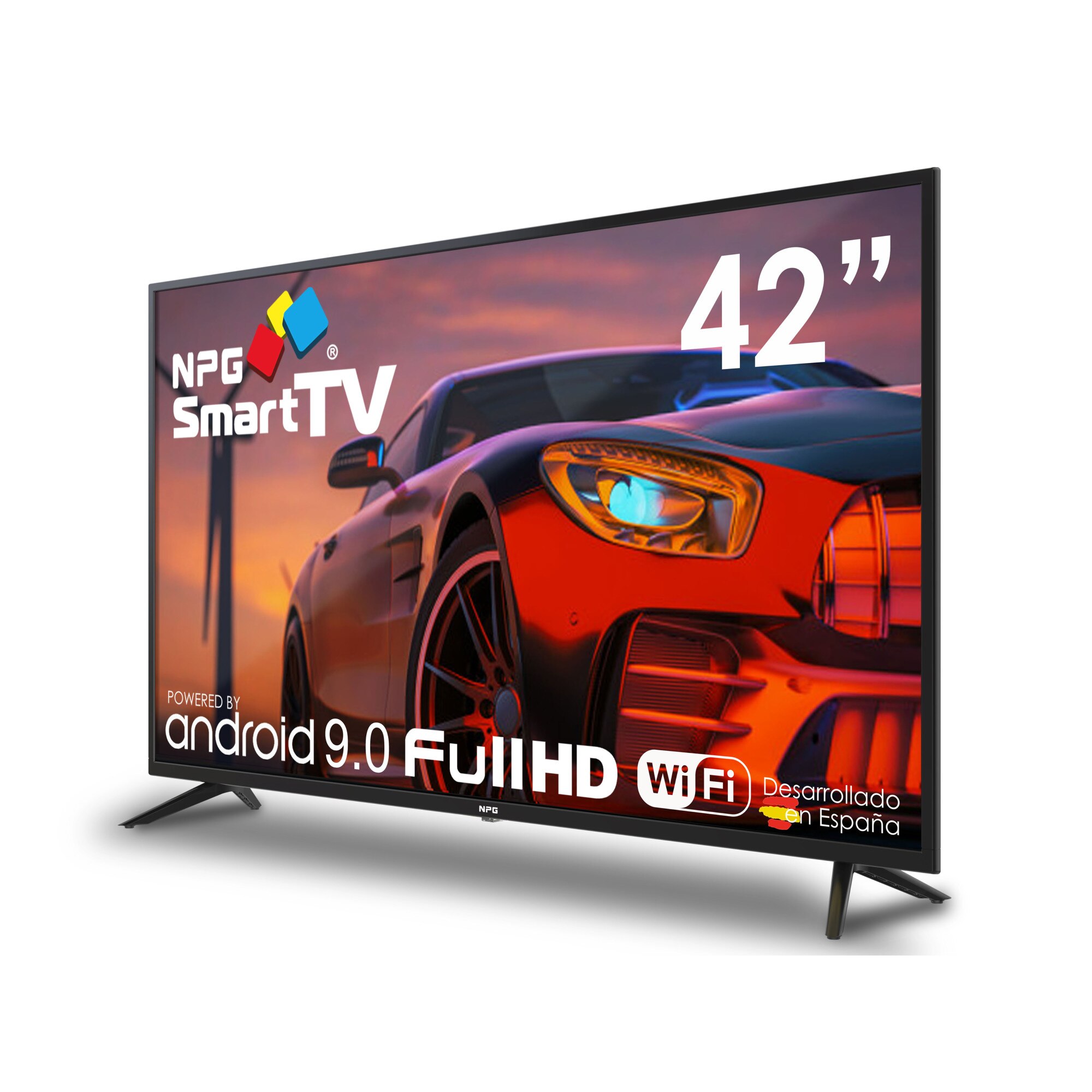 Televizor, NPG, S430L42F, Smart, LED, 42″/106 cm, FHD, Android 9.0, Wi-Fi, Telecomanda Smart, Negru