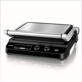 Grill electric MPM MGR-11M, 2000W, temperatura reglabila pentru fiecare placa 60-230 ° C, deschidere 180°, temporizator 1-99 min, display LED, inaltime reglabila a placii superioare, doua moduri de grill, carcasa otel inoxidabil Grill electric MPM MGR-11M, 2000W, temperatura reglabila pentru fiecare placa 60-230 ° C, deschidere 180°, temporizator 1-99 min, display LED, inaltime reglabila a placii superioare, doua moduri de grill, carcasa otel inoxidabil