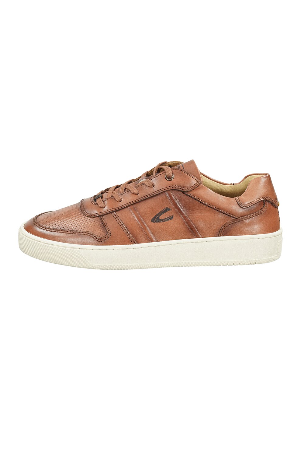 Camel Active, Pantofi sport din piele Cloud, Maro scortisoara/Alb
