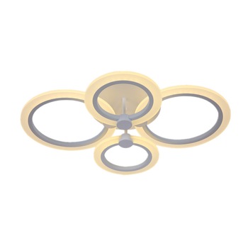 Lustra LED Circle Design Dreptunghiulara 4 Cercuri cu Telecomanda Reglarea intesitatii luminii si a culorii Lustra LED Circle Design Dreptunghiulara 4 Cercuri cu Telecomanda Reglarea intesitatii luminii si a culorii