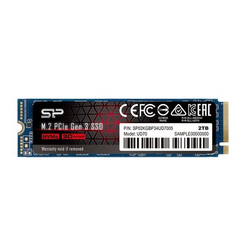 SILICON POWER SSD UD70 2TB M.2 PCIe Gen3 x4 NVMe 3400/3000 MB/s SILICON POWER SSD UD70 2TB M.2 PCIe Gen3 x4 NVMe 3400/3000 MB/s