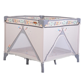 Tarc de joaca pliabil Cangaroo Boho Beige 99x99 cm Tarc de joaca pliabil Cangaroo Boho Beige 99x99 cm