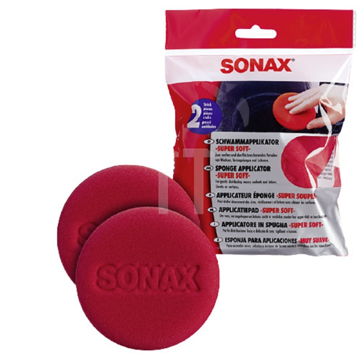 Мека авто гъба за нанасяне на разтвори Sonax, 2 броя