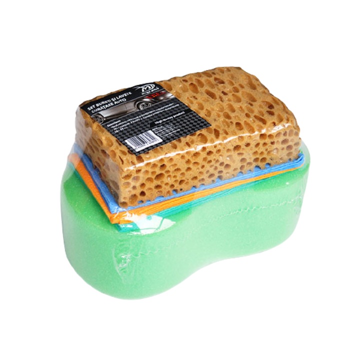 Szivacs és autótisztító kendő készlet