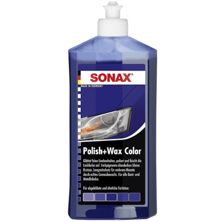 Полиране и вакса Carnauba Sonax, Син, 500 мл