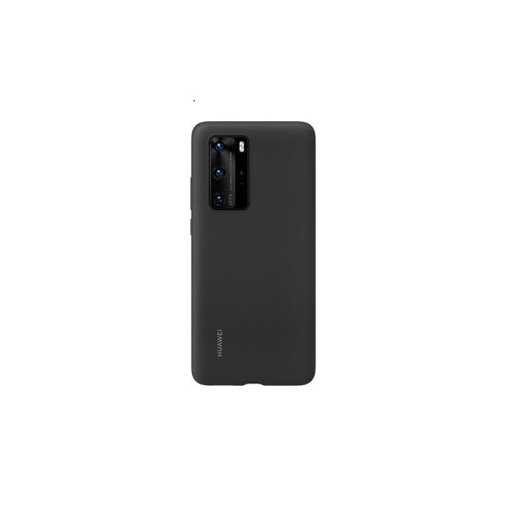Huawei P40 Pro Silicone Cover, gyári szilikon tok, fekete
