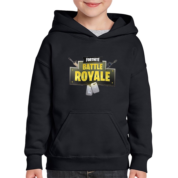 Hanorac copii Fortnite Battle Royale, Negru