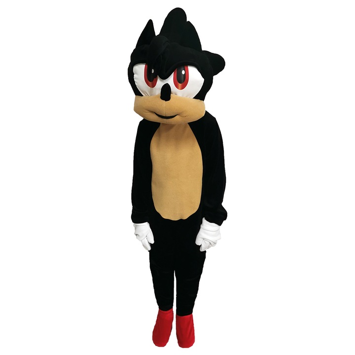 HuxyMascots Sonic gyerek farsangi jelmez, fekete, 116-os méret