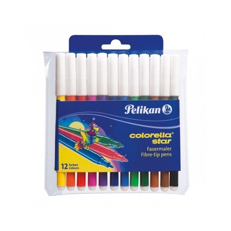 Set 12 culori Carioci colorella star Pelikan