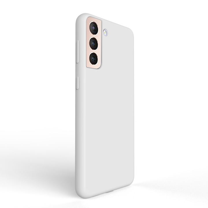 Husa Lemontti Liquid Silicon compatibila cu Samsung Galaxy S21 Plus, Stone