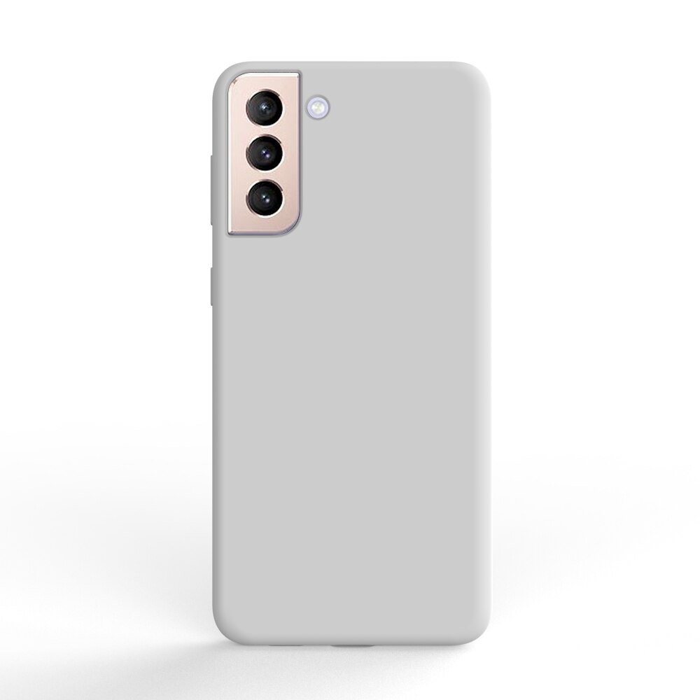 Husa Lemontti Liquid Silicon compatibila cu Samsung Galaxy S21 Plus, Stone