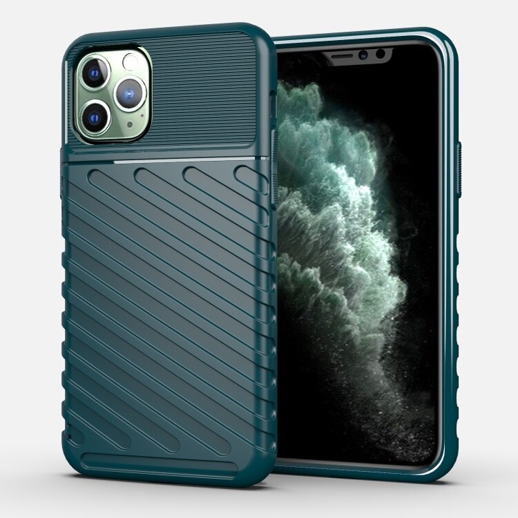 Husa Lemontti Thunderbolt compatibila cu iPhone 11 Pro Max, Dark Green