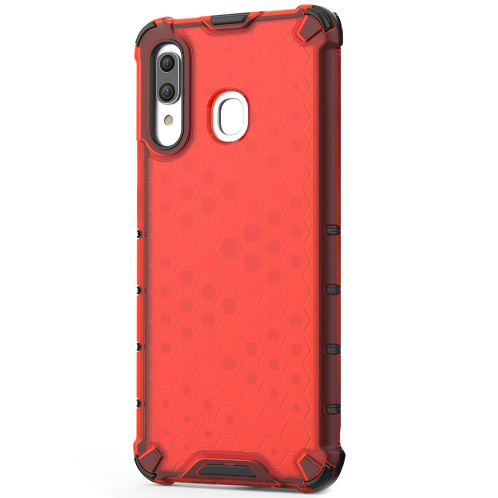 Husa Lemontti Honeycomb compatibila cu Samsung Galaxy A30, Red