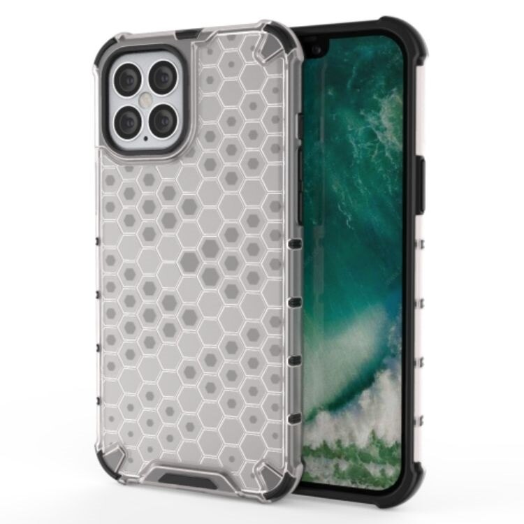 Husa Lemontti Honeycomb compatibila cu iPhone 12 Pro Max, White
