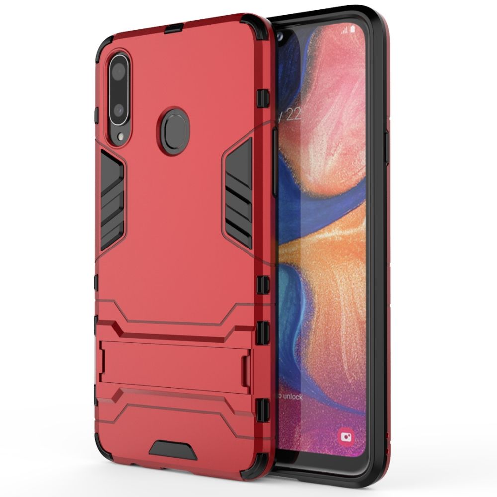 Husa Lemontti Shockproof Case compatibil cu Samsung Galaxy A20s, Red
