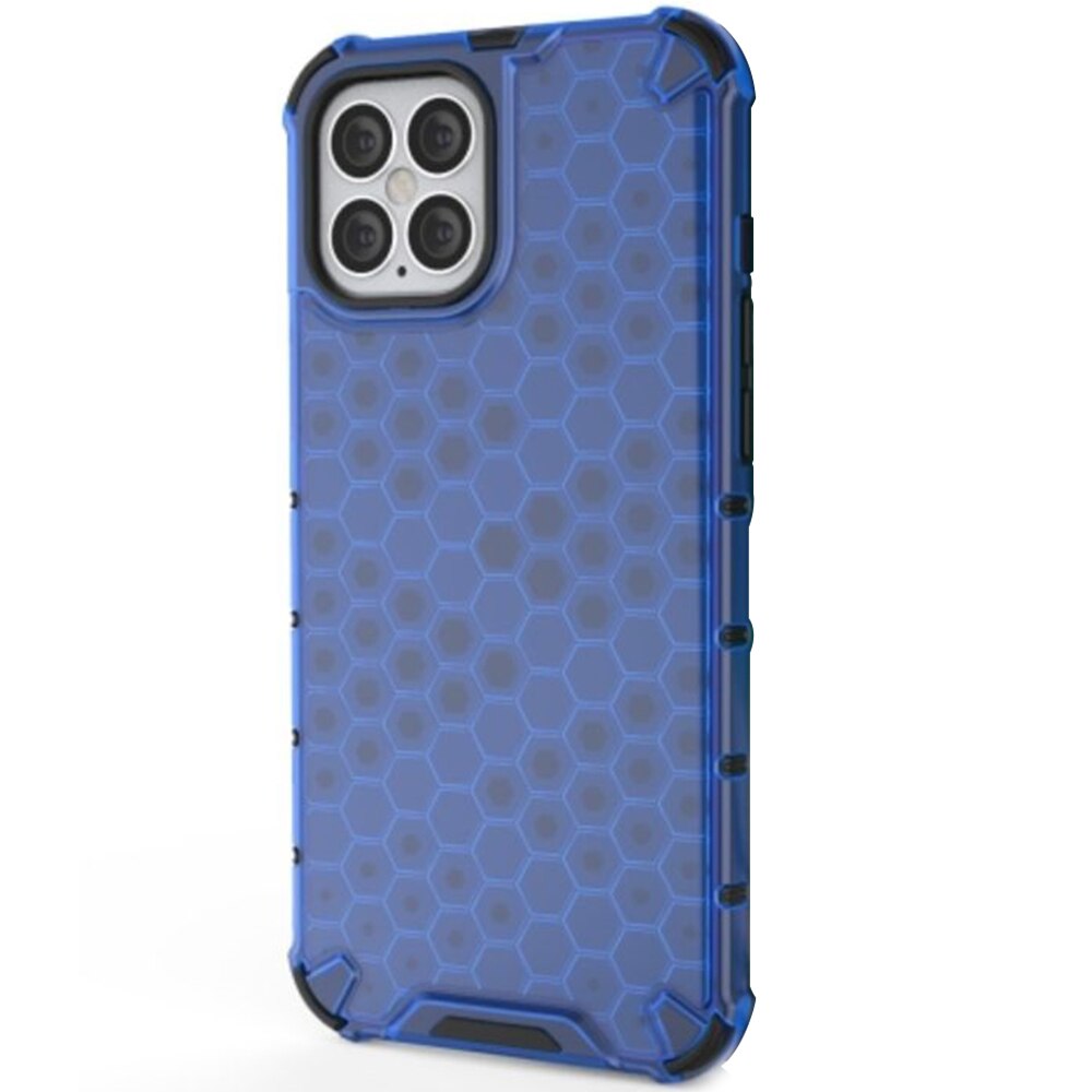 Husa Lemontti Honeycomb compatibila cu iPhone 12 Pro Max, Blue