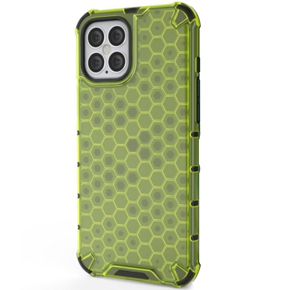 Husa Lemontti Honeycomb compatibila cu iPhone 12 Pro Max, Green