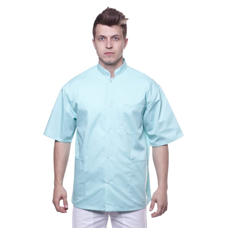 Camasa medicala cu maneca scurta Alan, brak, Albastru fistic, XL