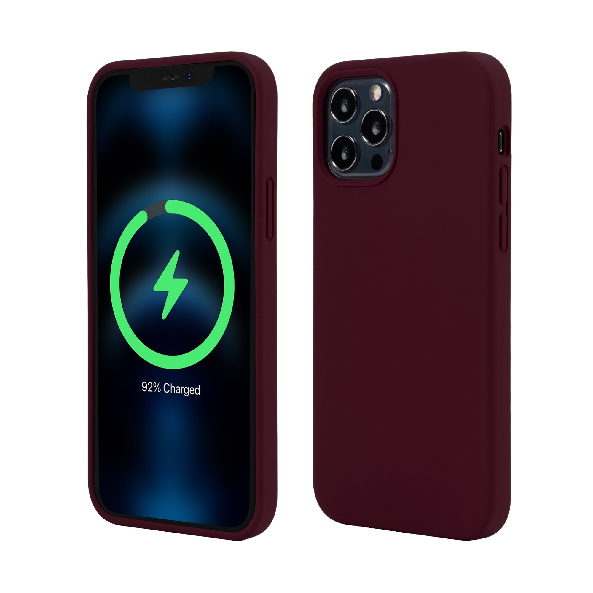 Husa de Protectie Vetter pentru iPhone 12 Pro, 12, Clip-On Soft Touch Silk Series Mag Safe Compatible, Purple