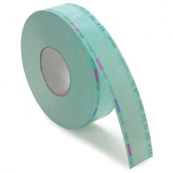 Rola plata sterilizare abur, autoclav, 50 mm x 200 m