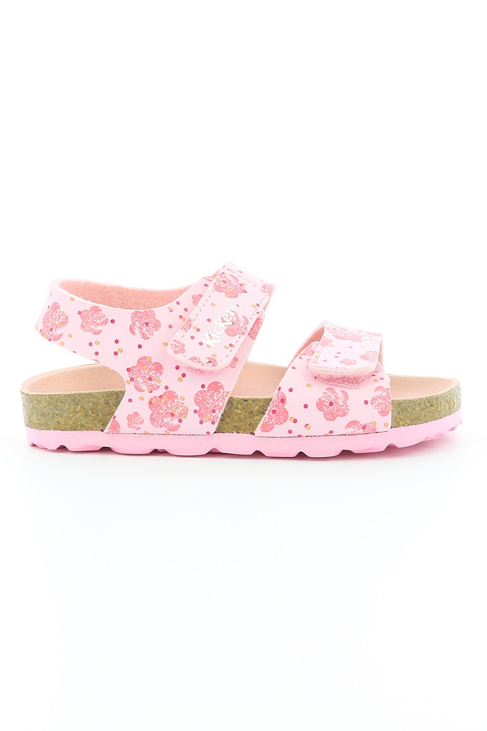 Kickers kids, Sandale de piele ecologica cu velcro