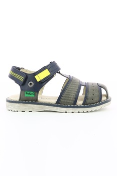Kickers kids, Sandale de piele ecologica cu velcro Pepster Kickers kids, Sandale de piele ecologica cu velcro Pepster