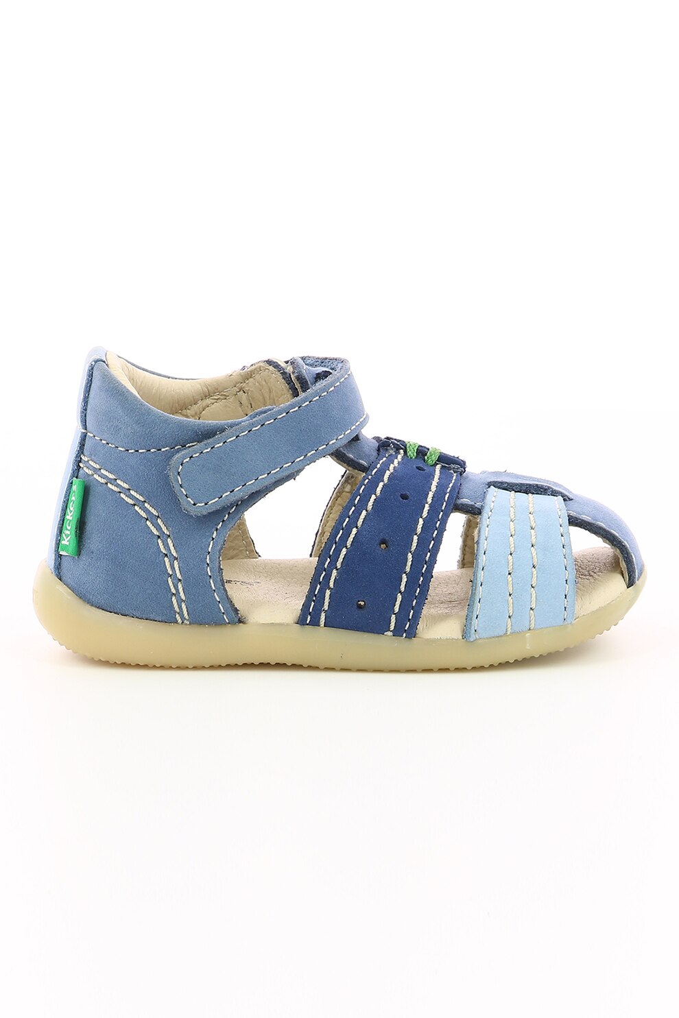 Kickers kids, Sandale fisherman de piele intoarsa