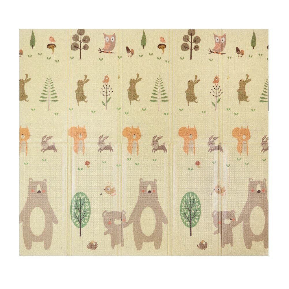 Covoras de joca, Artnico, M2, 200 x 180, Ursuleti de Plus, Mare, educational, spuma, impermeabil pliabil, doua fete, extra gros, protectie impotriva loviturilor