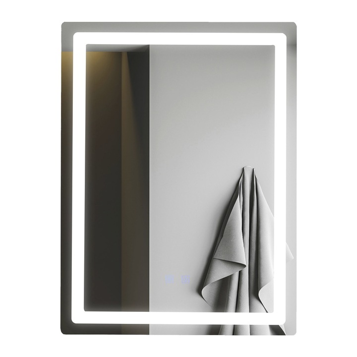 Oglinda Led Si Touch Cu Functie Dezaburire, J08, Smack, 80 X 60 cm