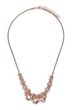 PARFOIS, Colier cu margele si pandantive circulare, Auriu rose PARFOIS, Colier cu margele si pandantive circulare, Auriu rose