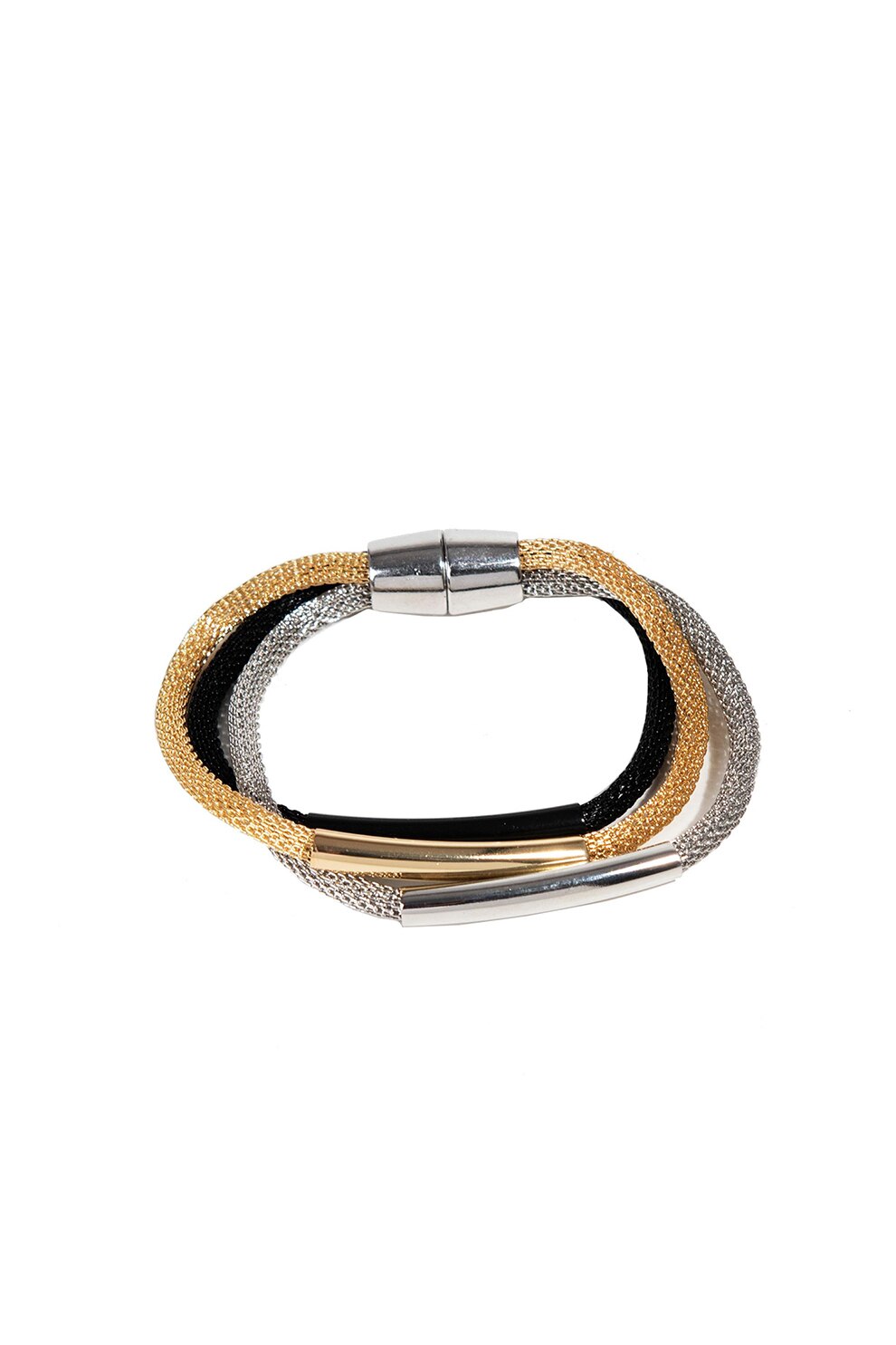 PARFOIS, Bratara cu siraguri multiple, AURIU/ARGINTIU/NEGRU