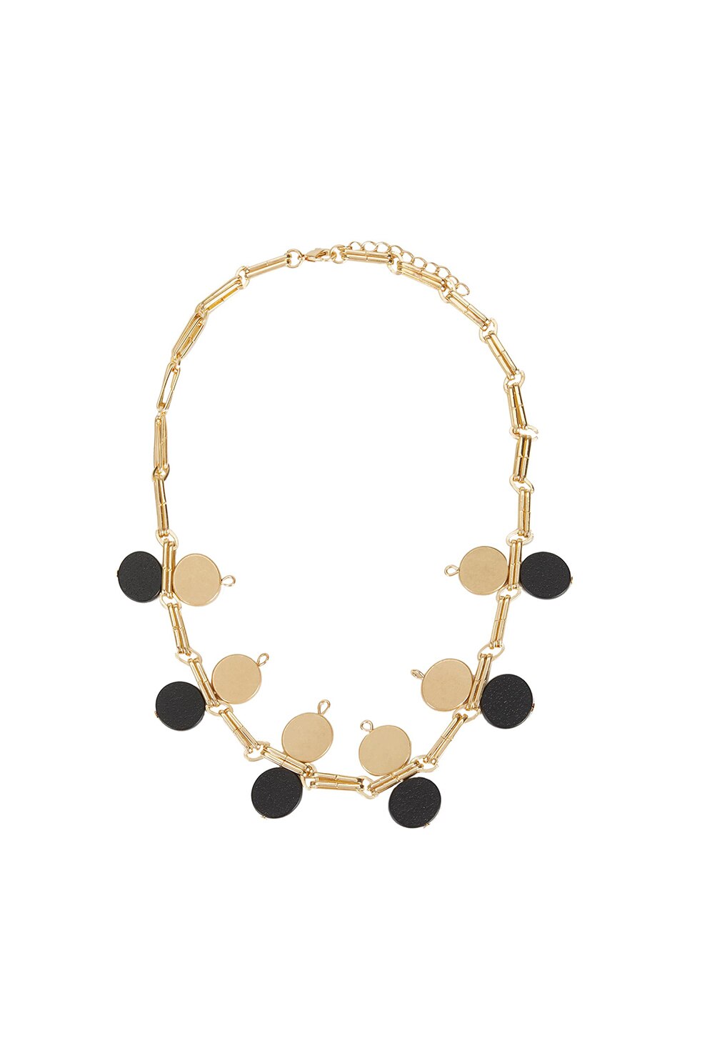 PARFOIS, Colier ajustabil din lant, Auriu/Negru